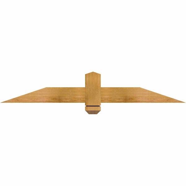 Ekena Millwork Eugene Rough Sawn Timber Gable Bracket, Western Red Cedar, 48"W x 8"H x 2"D x 4"F, 4/12 Pitch GBW048X08X0204EUG00RWR - main